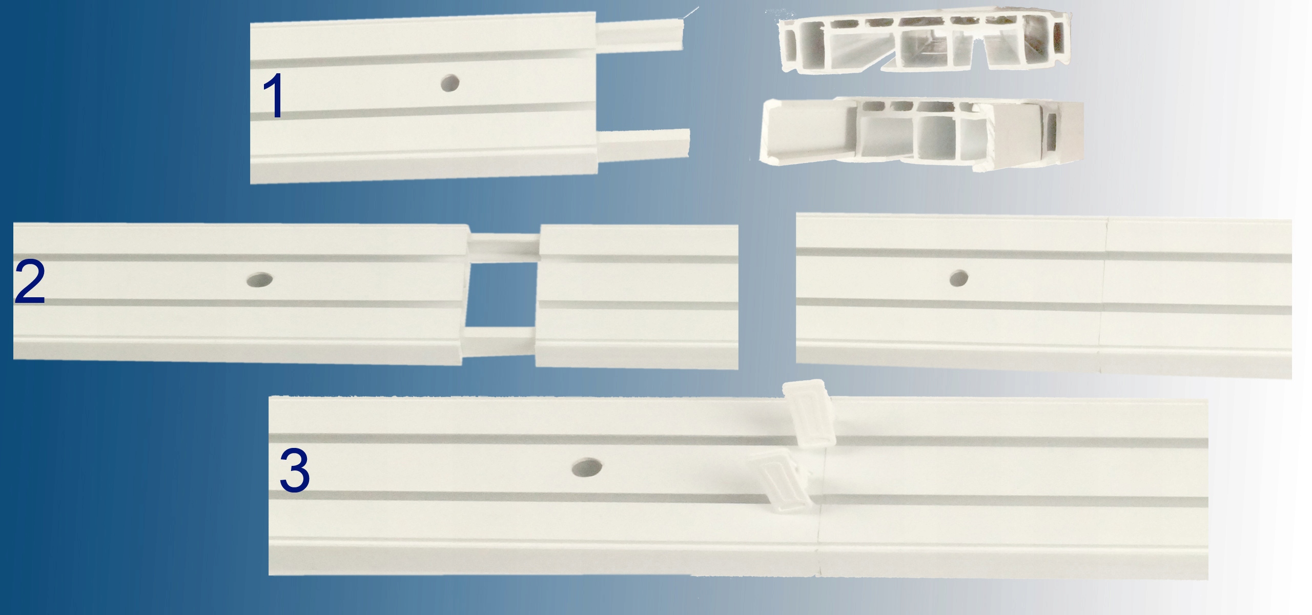 Szyna sufitowa PCV dwutorowa 5,7 mb +zestaw 570 cm Kod producenta WWW_FAJNYDOM_NET