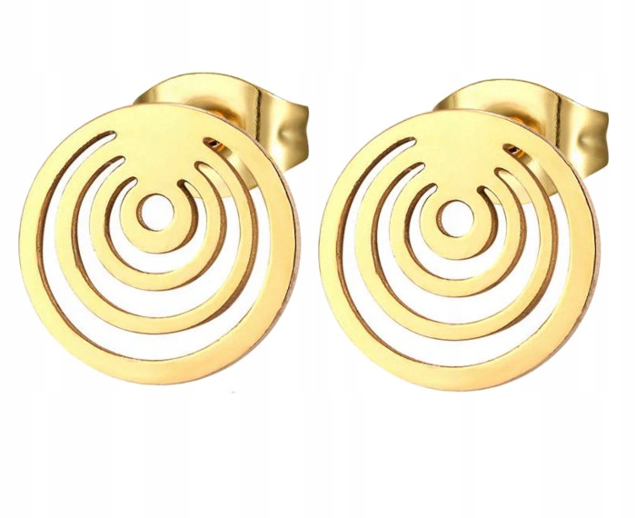 

Kolczyki Złote Kółka Twist Stal Chirurgiczna 316L