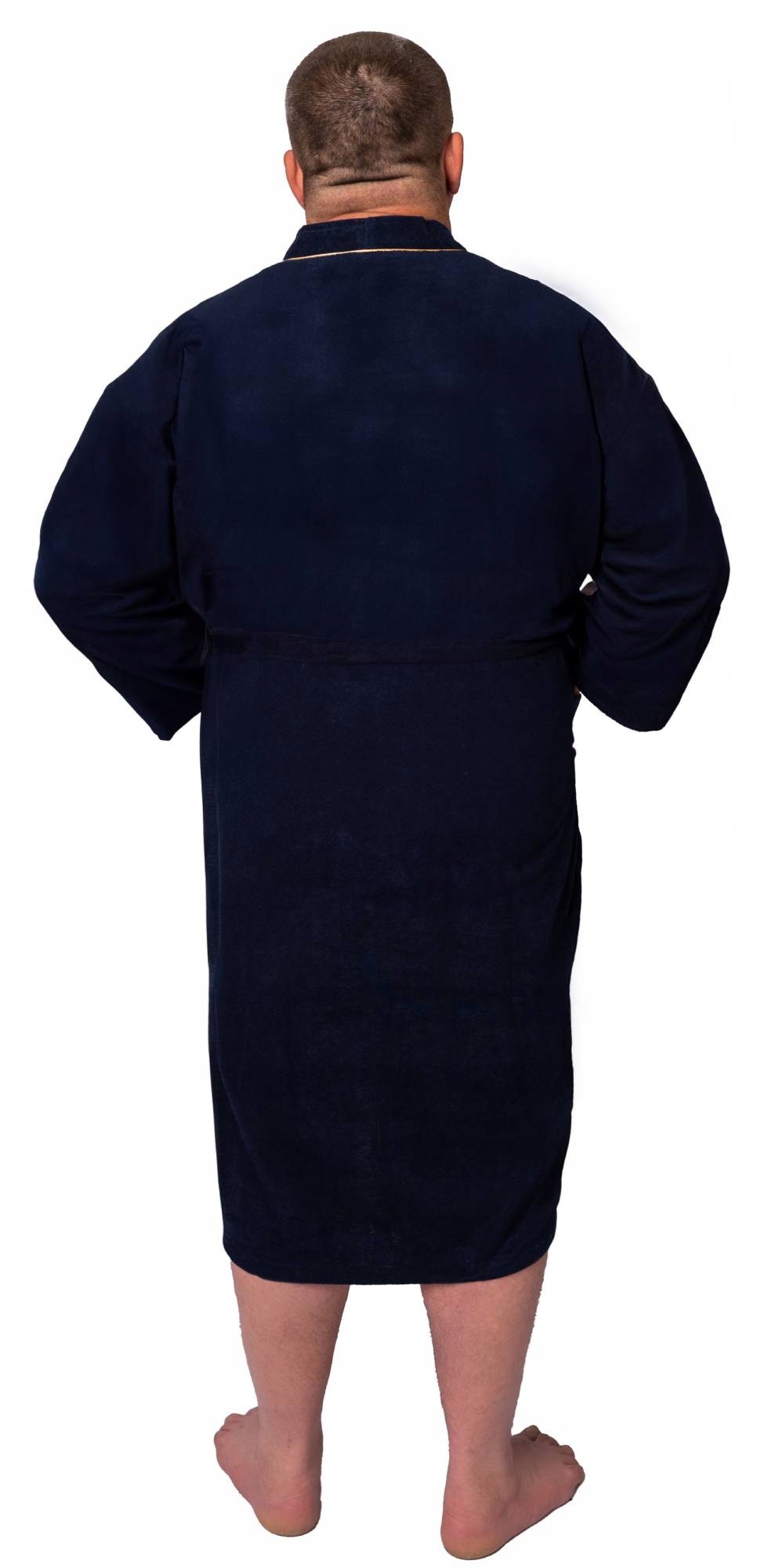 ELEGANCKI CIENKI SZLAFROK MĘSKI HOTELOWY DOMOWY DO SZPITALA SPA LAMÓWKA -L Rozmiar L