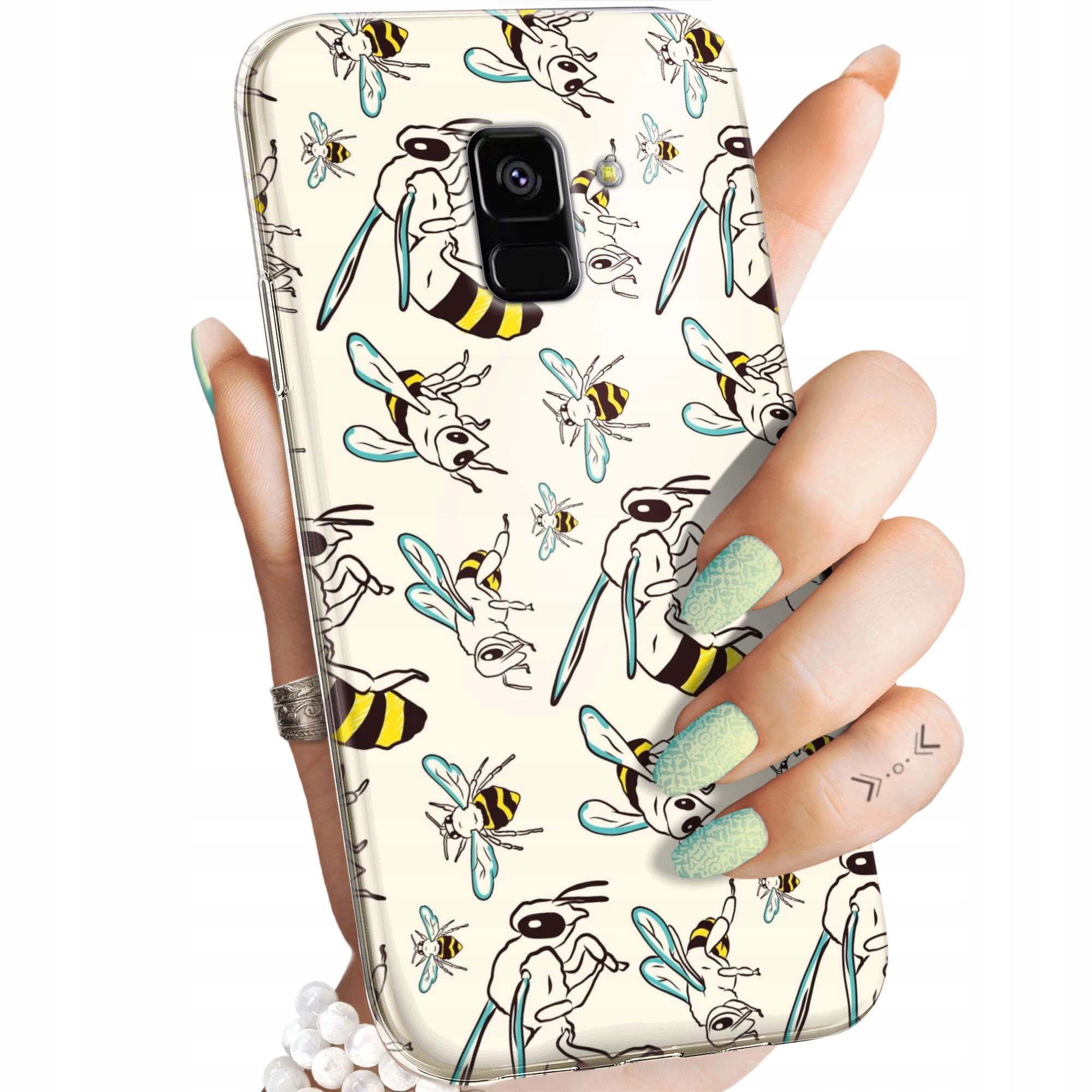 Etui Do Samsung Galaxy A5/A8 2018 Owady Motyle Pszczółki Obudowa Case