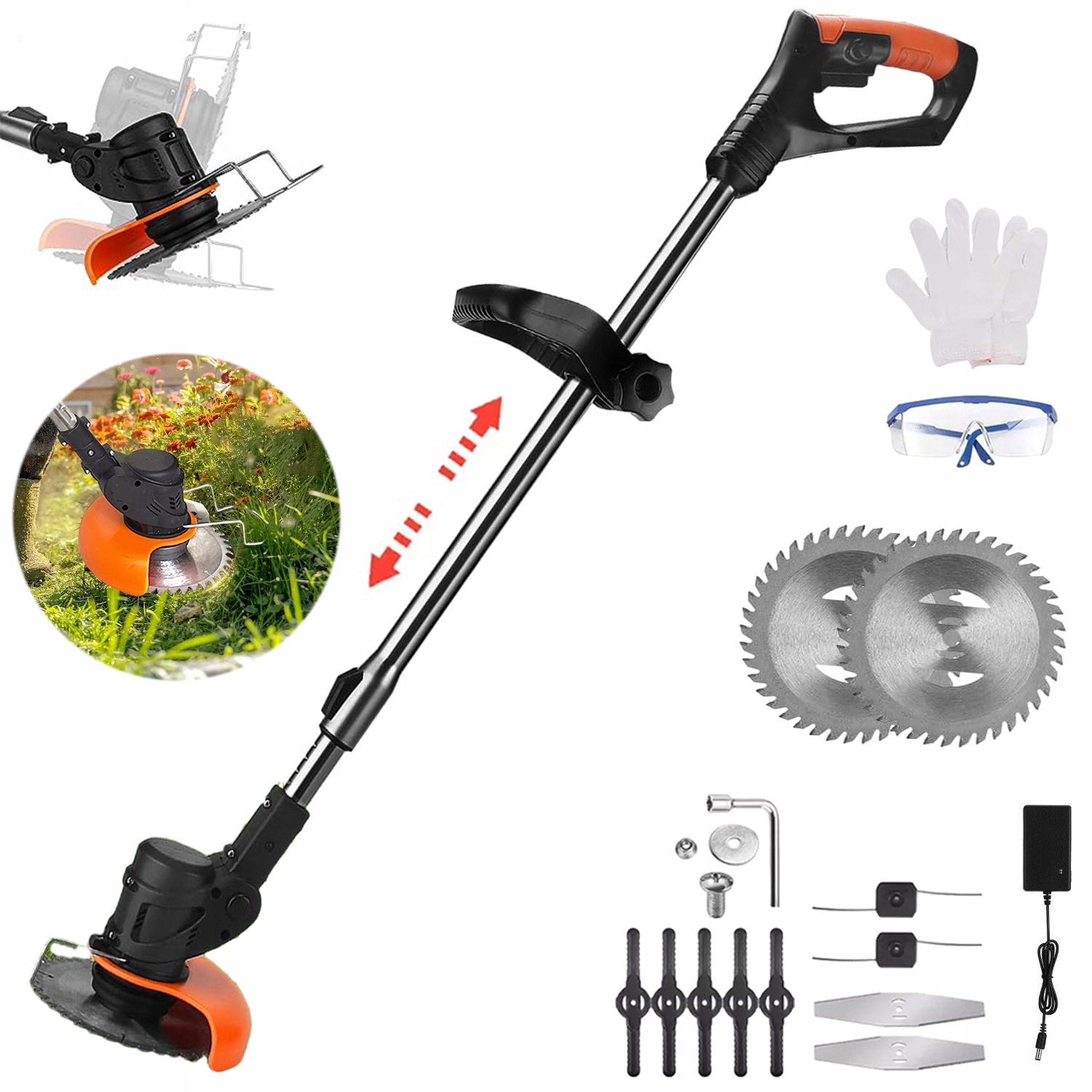 Akumulátorová Sekačka Na Trávu 95-125 CM Pro Čištění Plevel A Trnů