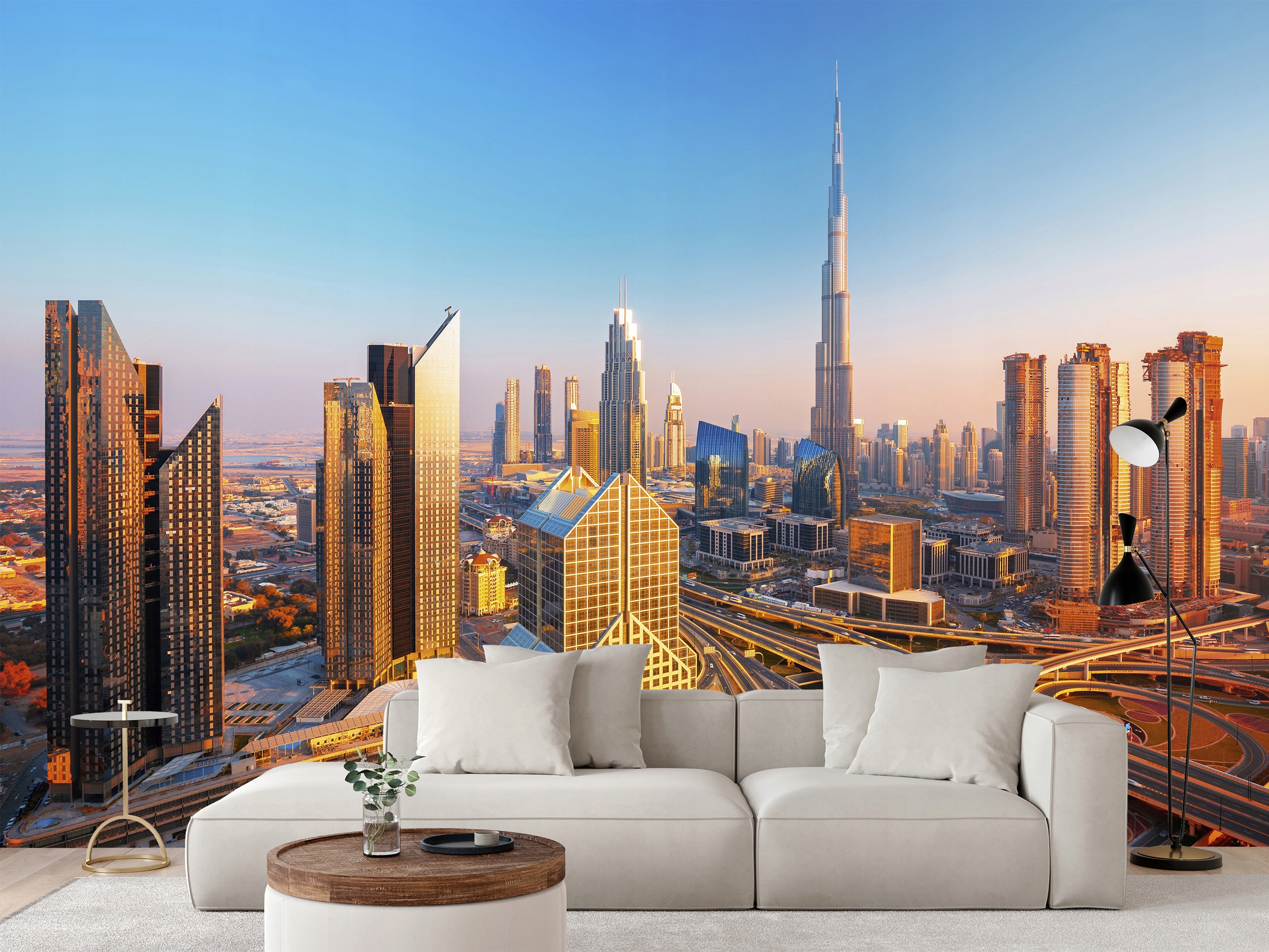 Fototapeta Východ Slnka Panoráma Dubaj Uae Do Obývačky 315 x 210 cm