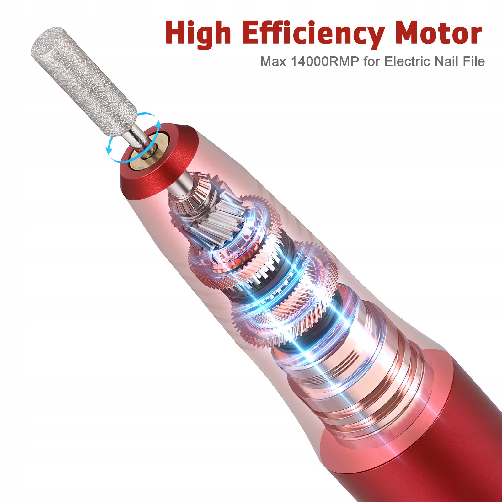 PROFESJONALNA FREZARKA DO PAZNOKCI MANICURE ZESTAW Model 17224595