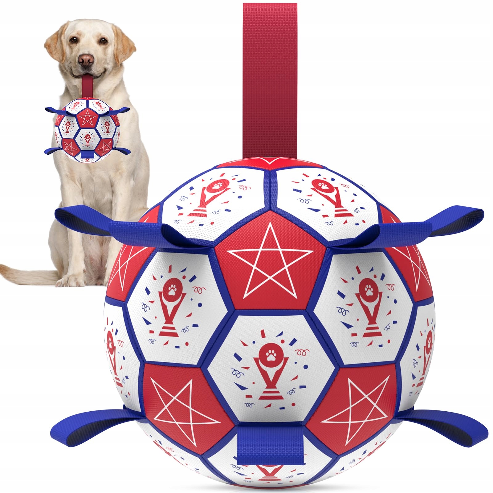 Levně Hetoo Míček s držadlem Hračka pro středně velké psy