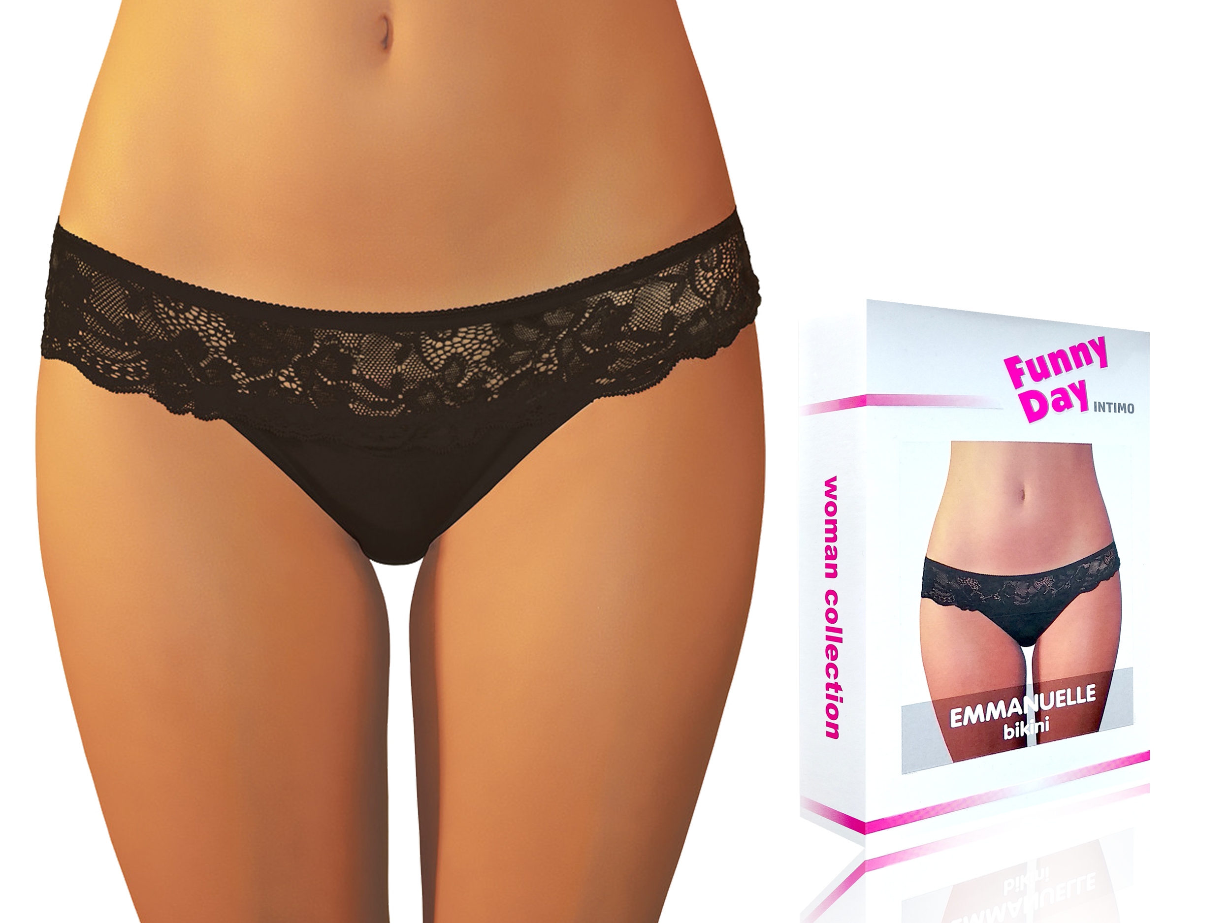 

Funny Day Czarne Figi typu Bikini Emmanuelle L