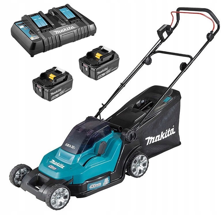Makita DLM432PT2 Aku. Kosiarka 2x18V 43 cm 2x6,0Ah
