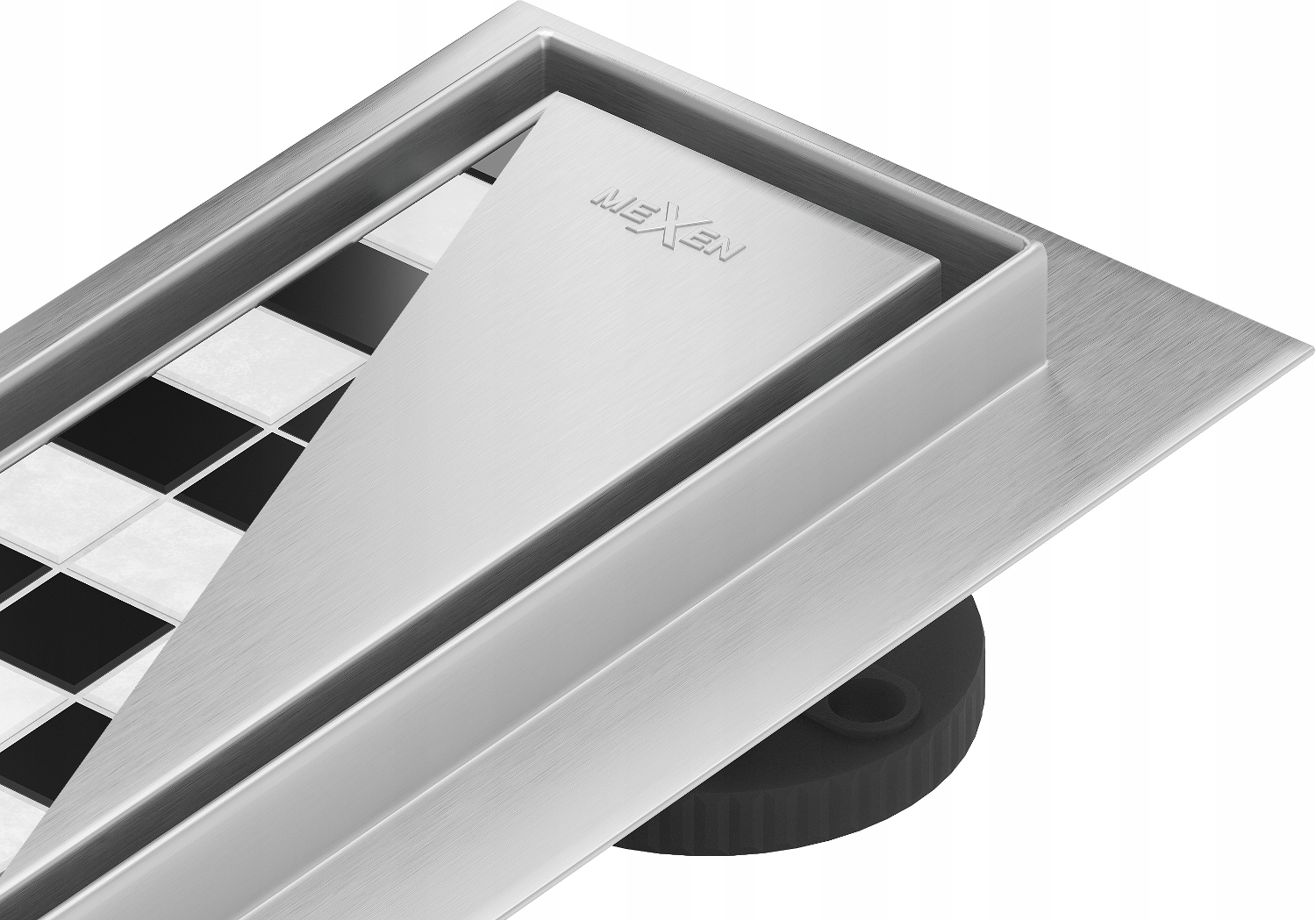 Odpływ liniowy 90 prysznicowy Mexen niski inox stal 304 10 wzorów do wyboru