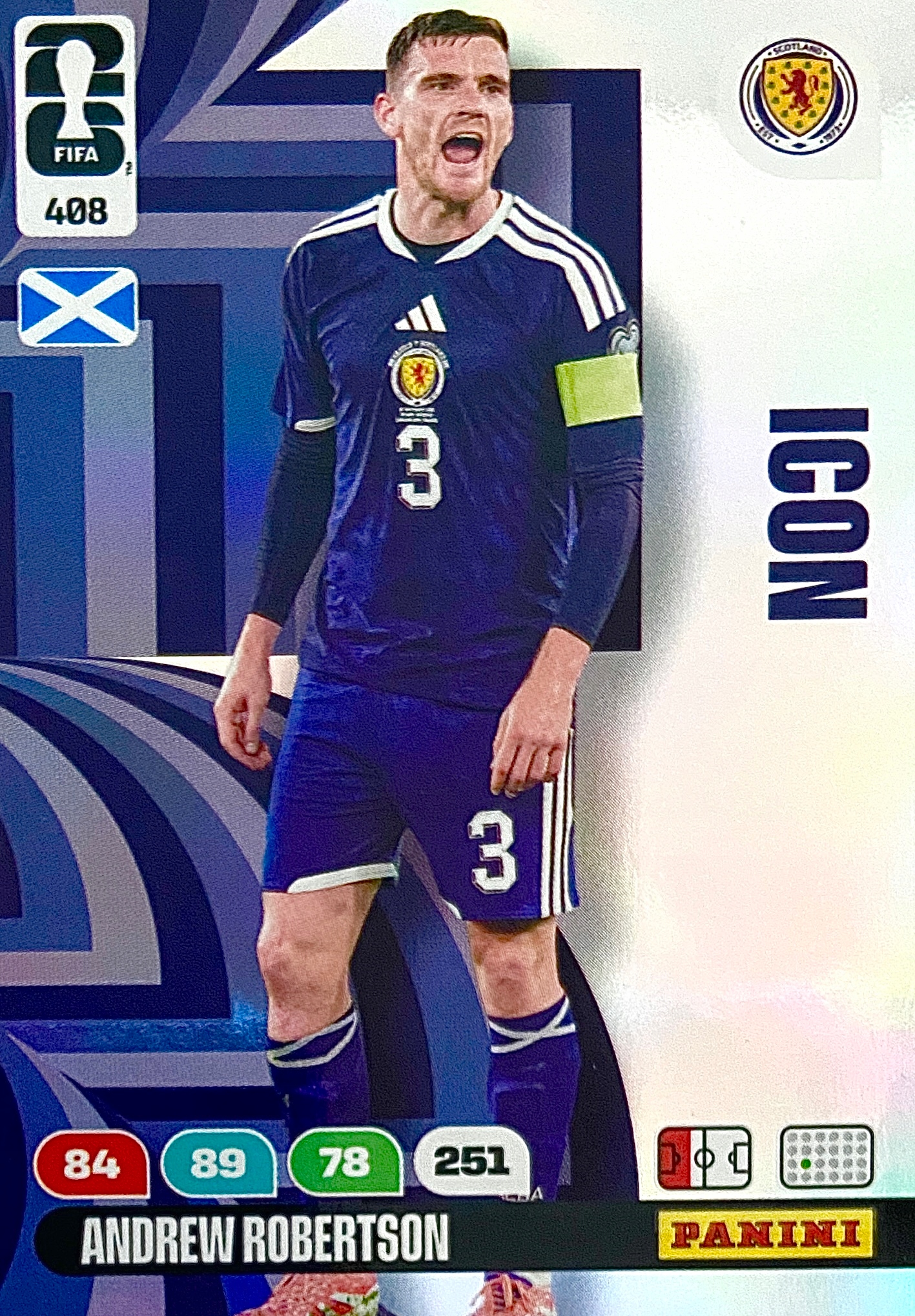 Panini Fifa World Cup 2026 karta piłkarska Icon 408 Robertson Szkocja