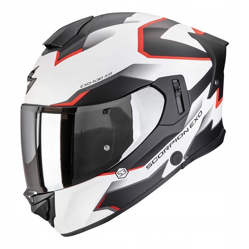 Helma Scorpion EXO-530 Air Clip Matt White/black/red červená Darčeky