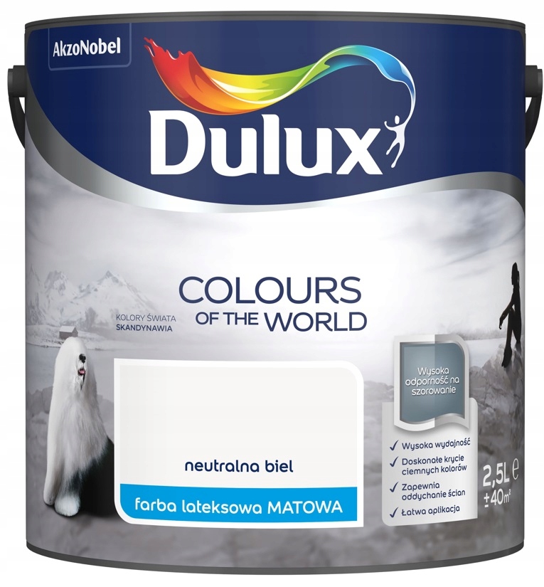 

Farba Dulux Świata- neutralna biel, 2.5l