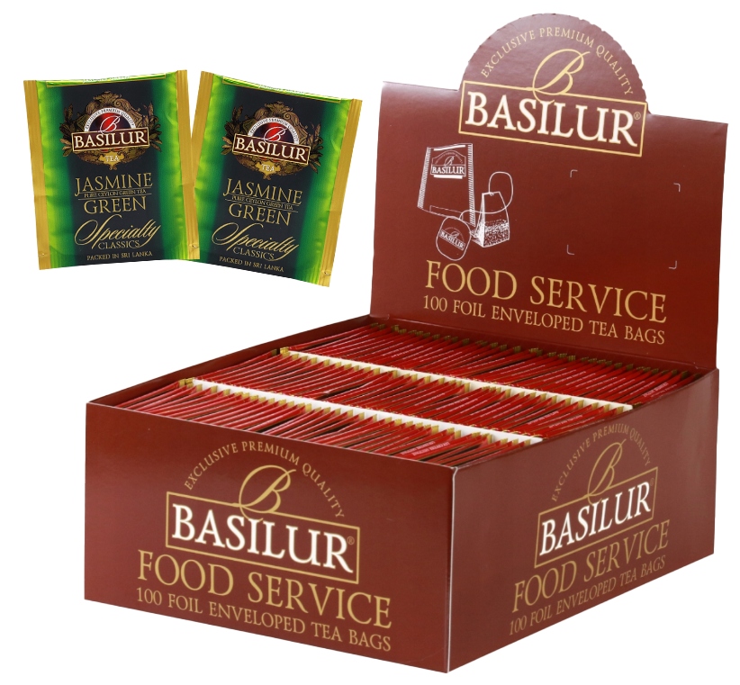 Levně Čaj zelený Jasmínový expresní Velké Balení Basilur 100 x 1,5 g