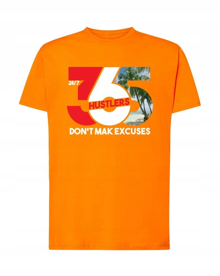 

Koszulka męska Don't Make Excuses, pomarańcz XL