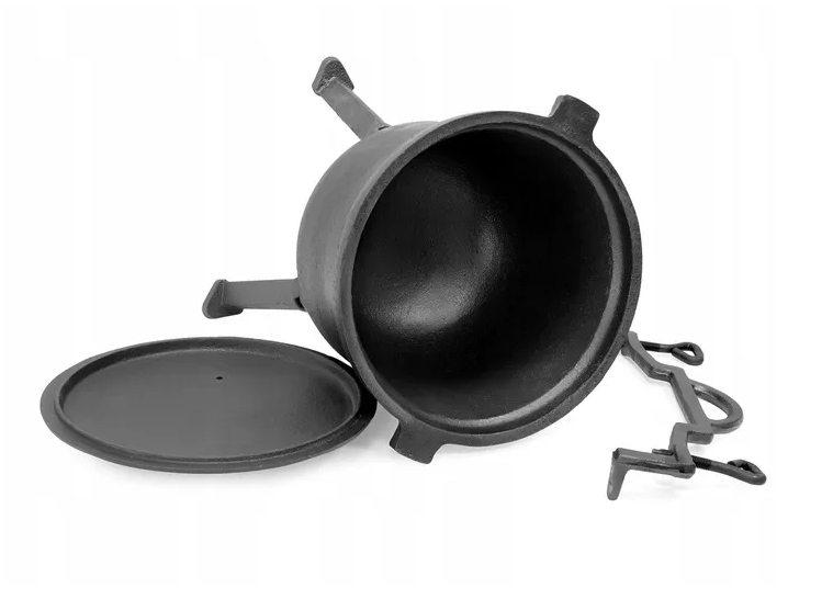 KOCIOŁEK ŻELIWNY 10L PIECZONKI PRAŻONE DUSZONKI GRATIS RĘKAWICA Producent Meyerhoff