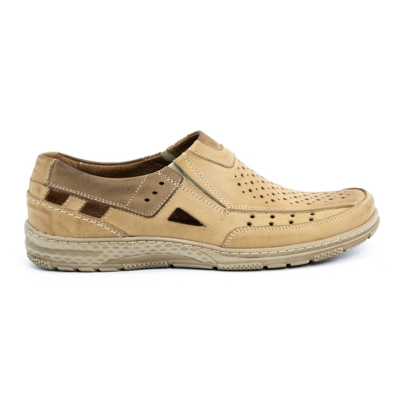 

Buty męskie mokasyny skórzane 893MP beżowe 42