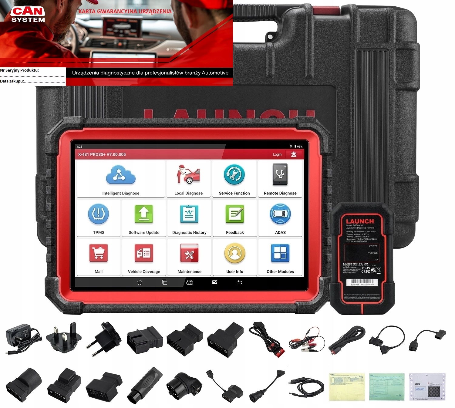 Launch X431 Professional Pro3S V5.0 10 palců 2024 Dealer Polska