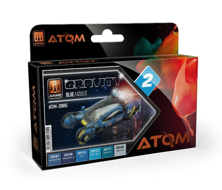 Ammo Mig 20805 Sada barev Atom Gravity Set 2: Modrá