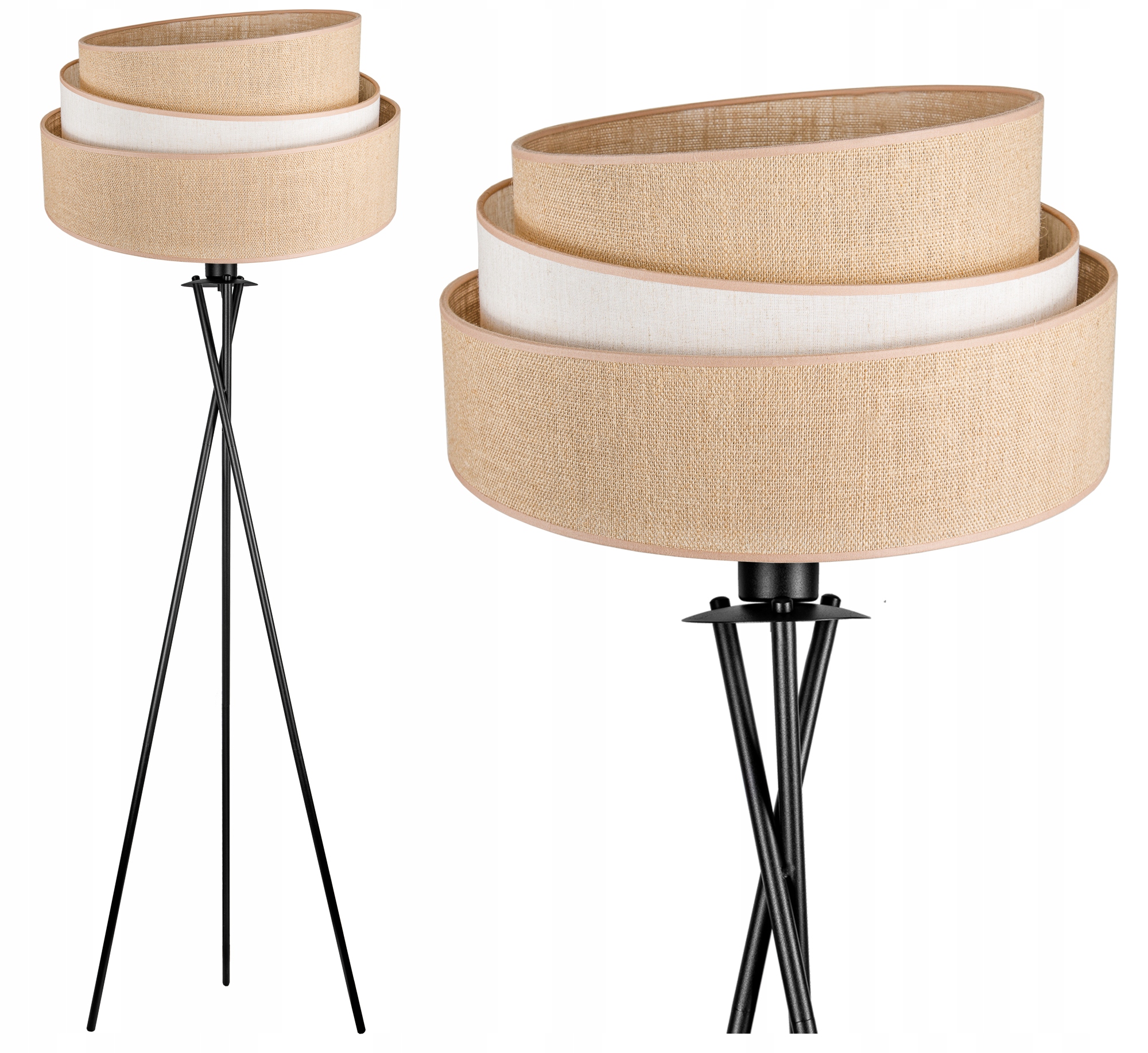 

Lampa Stojąca Podłogowa Trójnóg Abażur 45CM Led