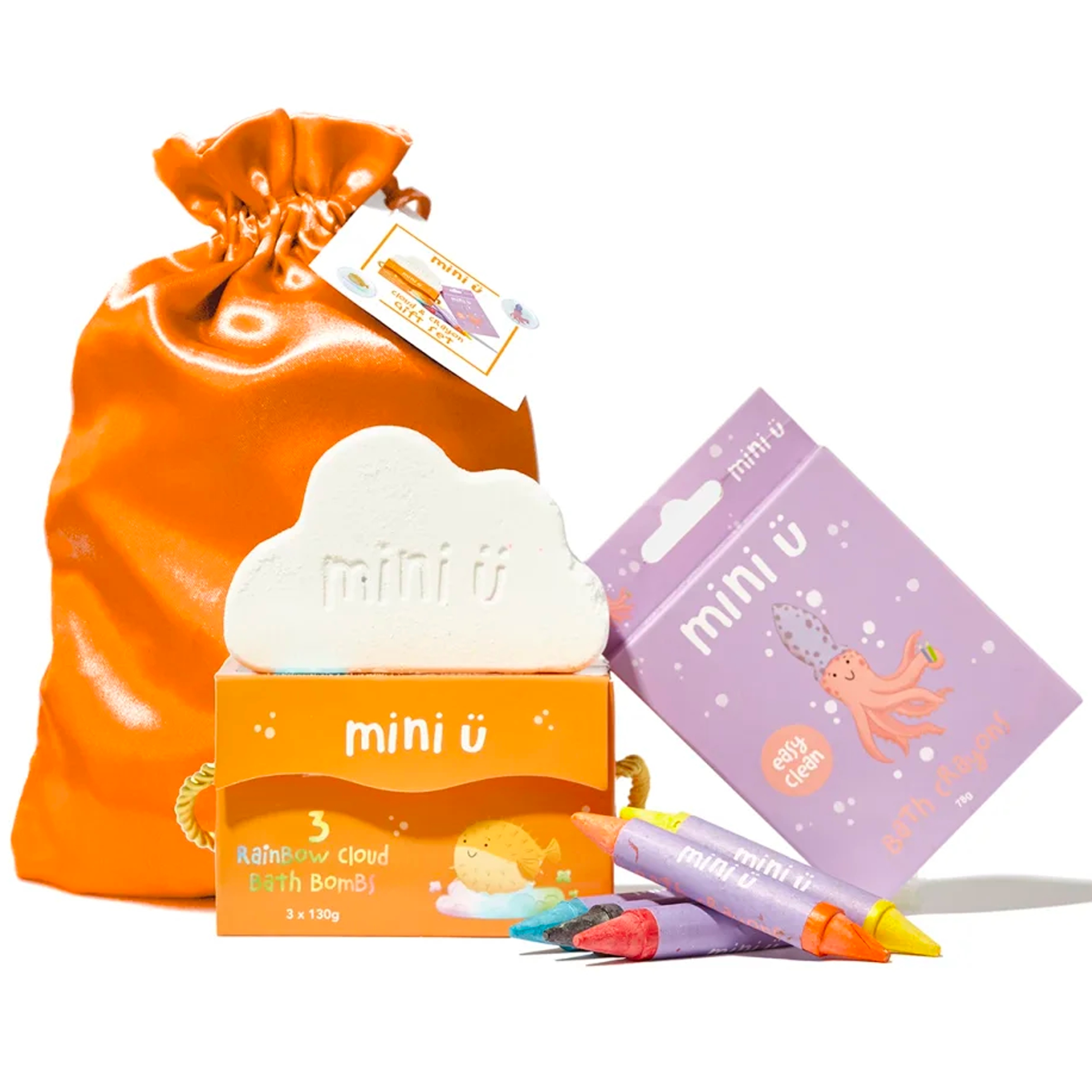Mini-u Set 3x Obláčková Koule Do Koupele Pastelky Do Vany