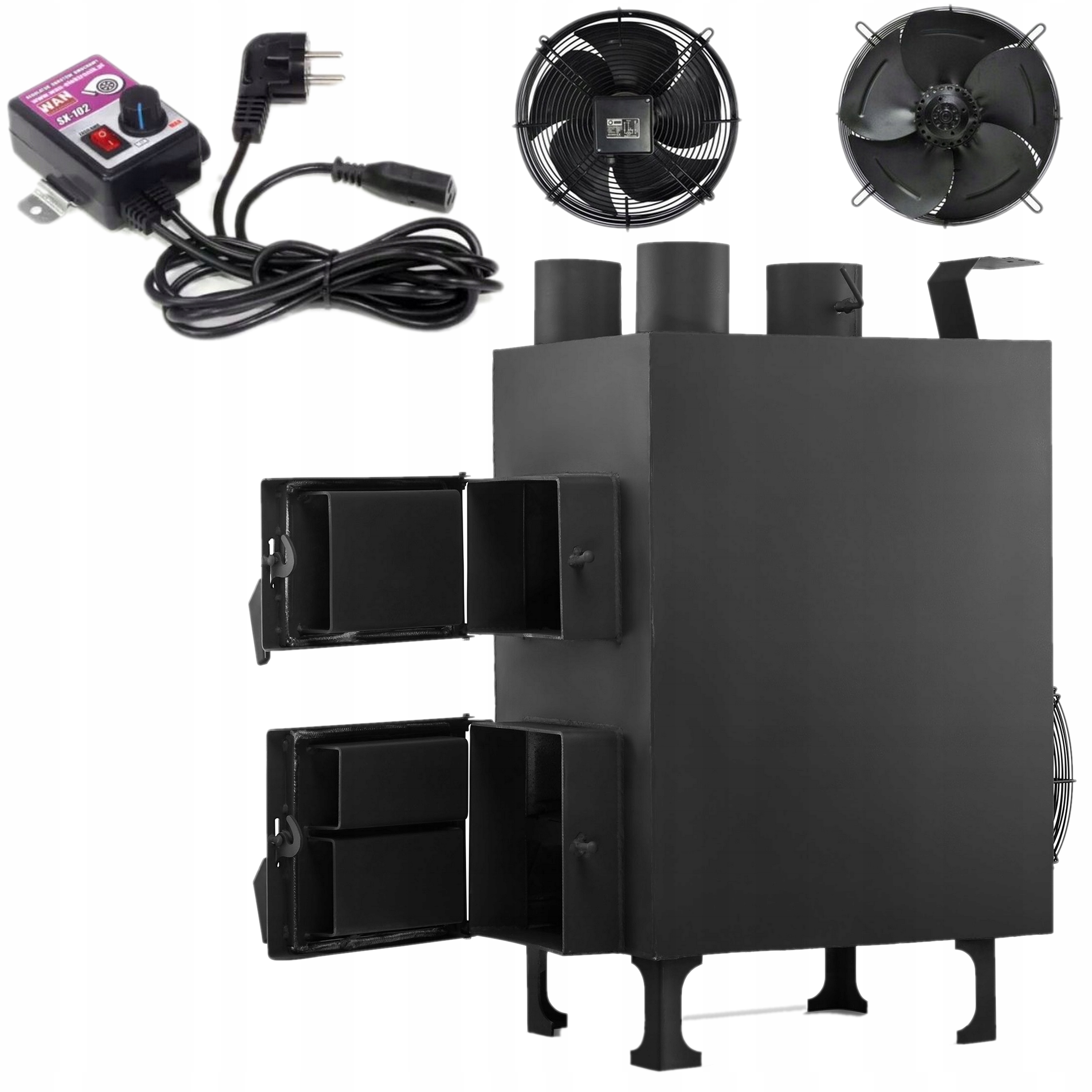 Kamna PN-2 20kW Ventilátor Regulátor 2910 m³/h Vzdušný plášť