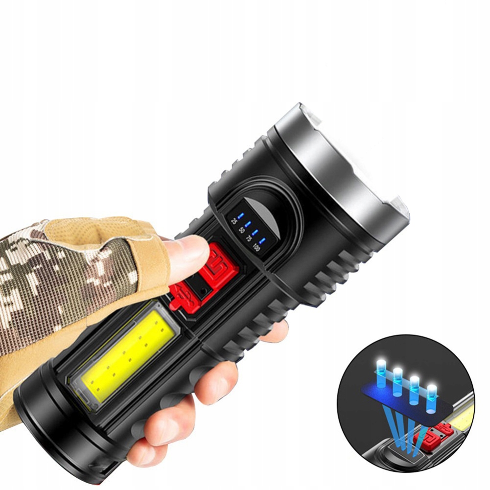 MOCNA LATARKA AKUMULATOROWA LED SZPERACZ REFLEKTOR Marka inna marka