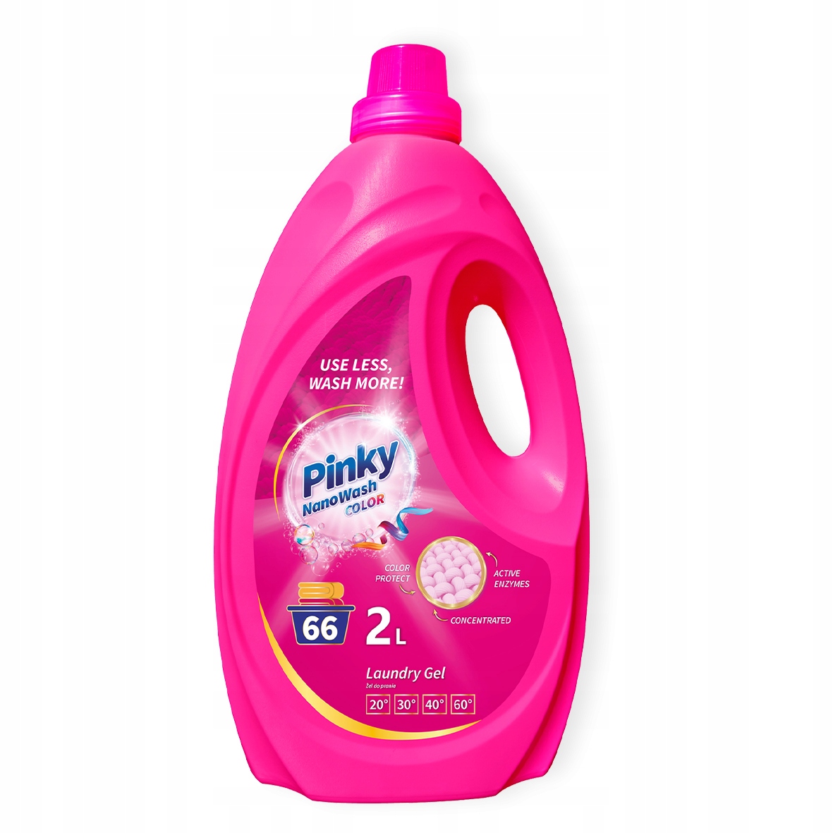 Gel na praní barevných tkanin 2L 66 praní NanoWash Color Pinky