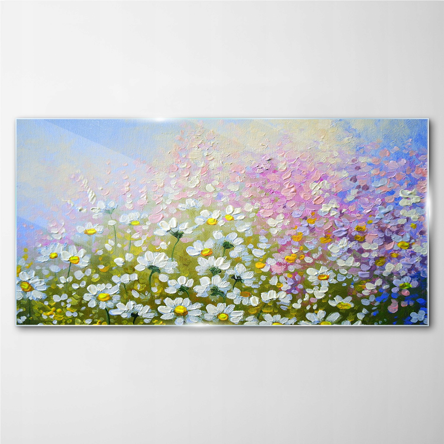 

Foto-obraz szklany do salonu Łąka kwiaty 100x50 cm