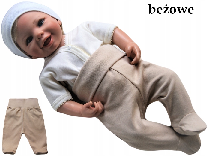 

Półśpioszki śpioszki 86 ze stopką bawełniane