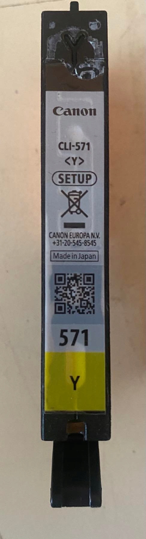 CANON WKŁAD TUSZ 571Y CLI571Y SETUP ORYGINAŁ PUSTY