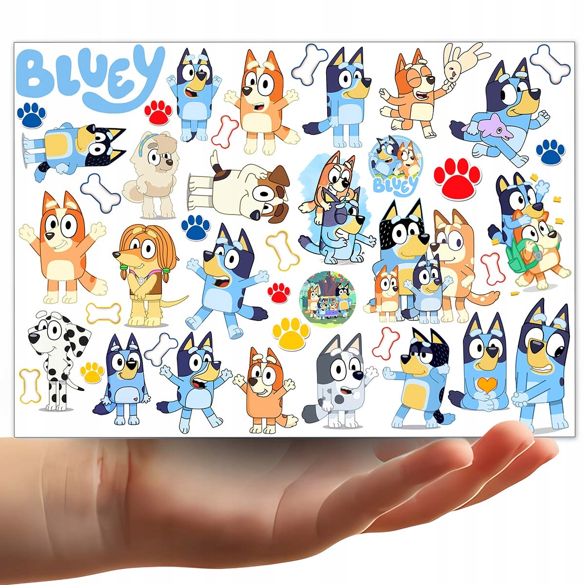 TATUAŻE DLA DZIECI ZMYWALNE TYMCZASOWE BLUEY WZORY JAKOŚĆ Autor Monster Art