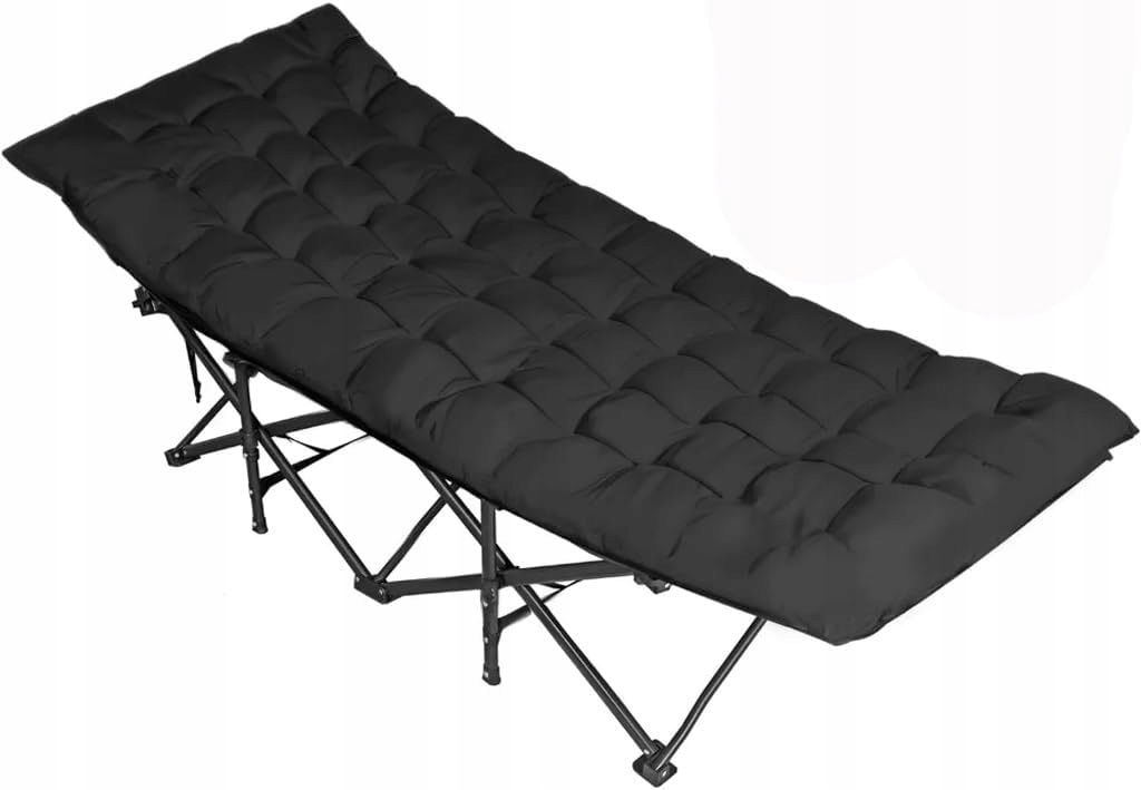 Łóżko polowe Sportneer 190 cm x 65 cm czarny