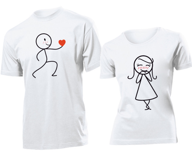 

Koszulki dla par I Love You Kocham Cie XL