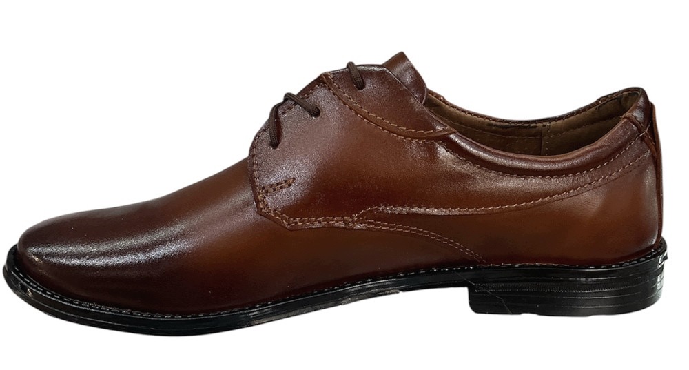 Pánské polobotky Fox F172 – Kožené Elegantní Hnědé Společenské Boty 42 Bronz