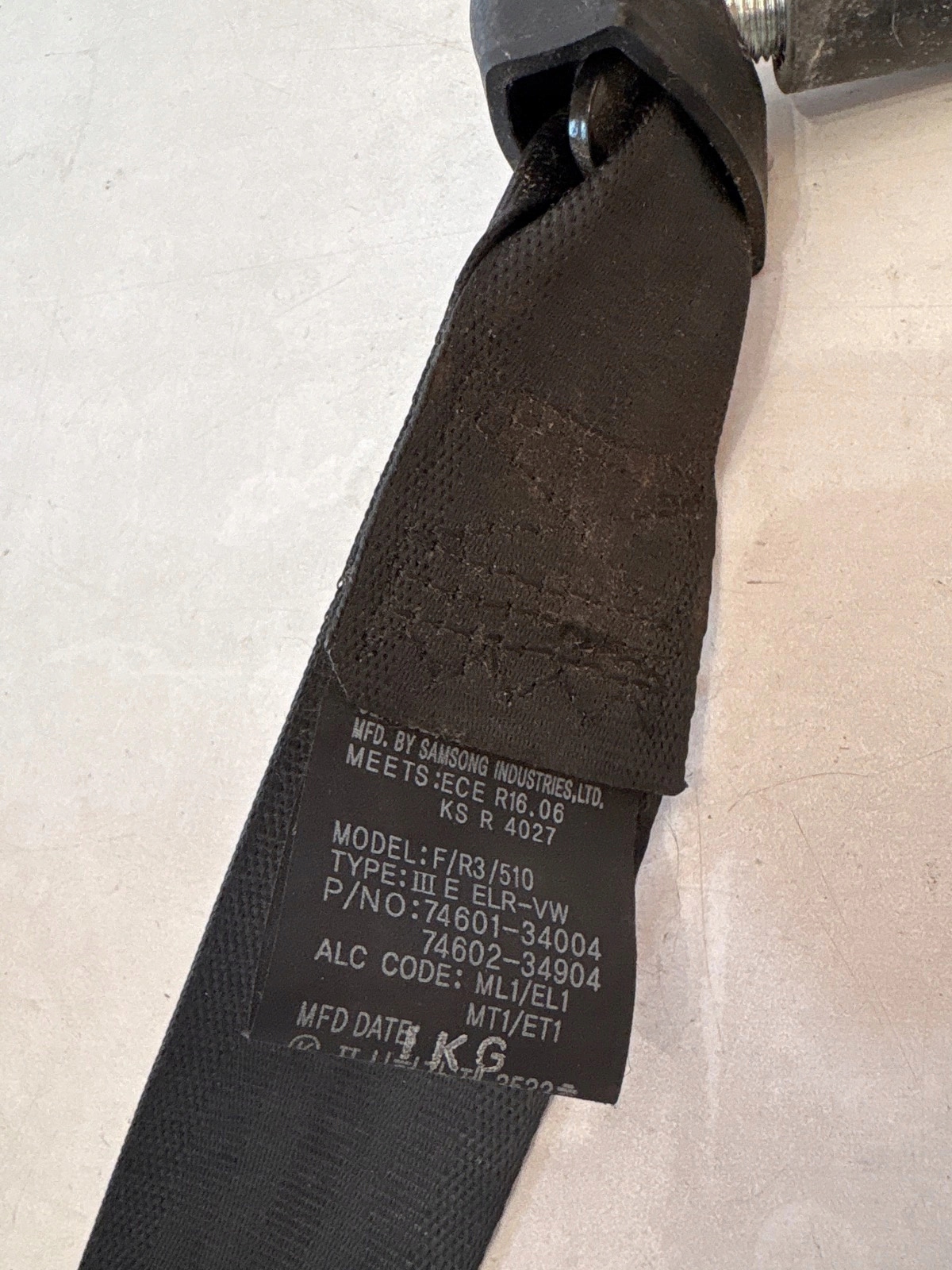 tension belt safety front front right Ssangyong Korando III