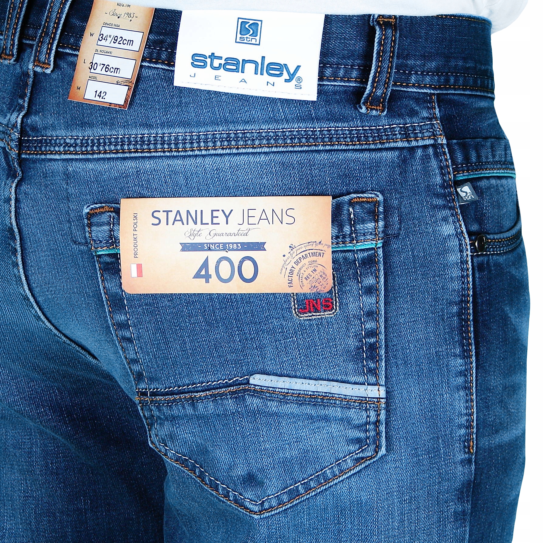 SPODNIE MĘSKIE STANLEY 400/142 W38 L30 W102 cm Fason proste