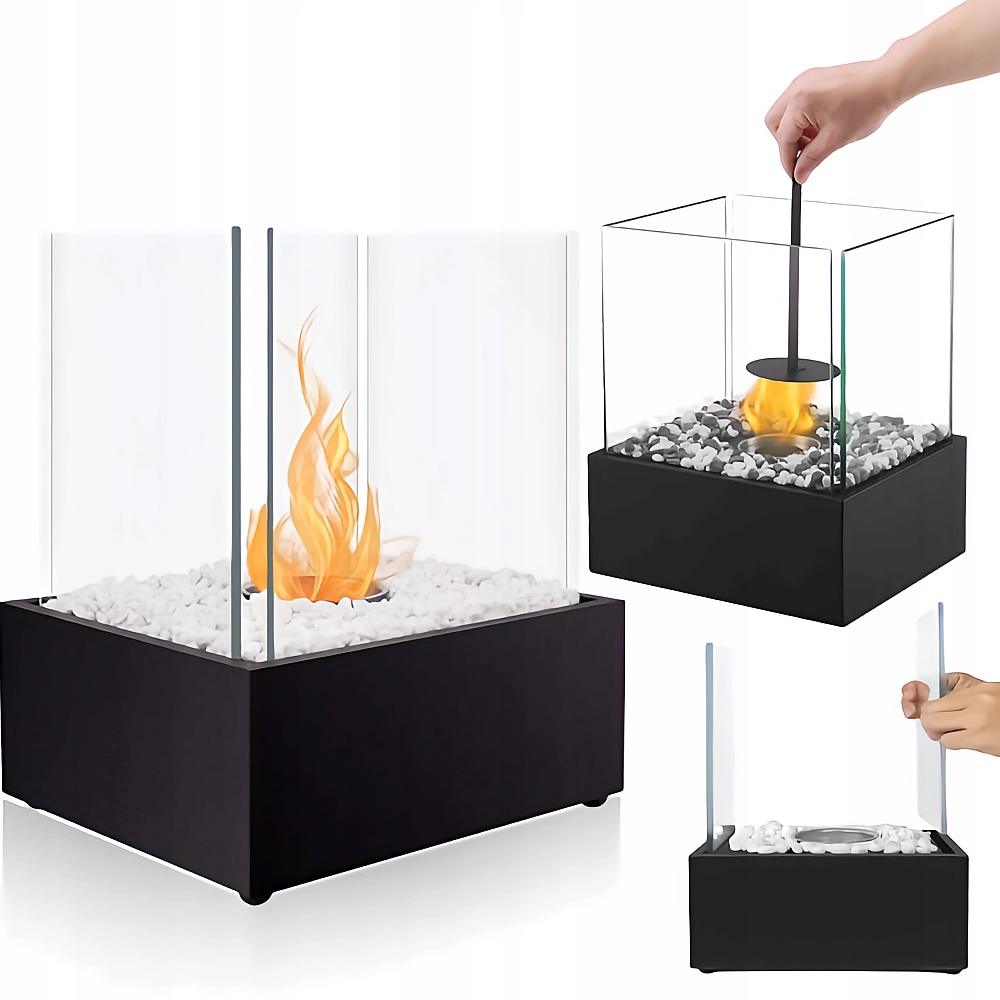 Efektní Mini Biokrb Pro Umístění Bezkouřového S Ozdobnými Kamínky