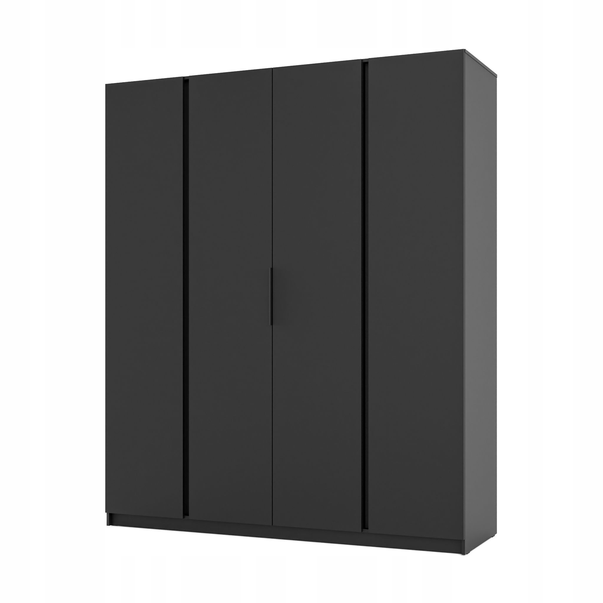Skříň 200 cm s výklopnými dveřmi, černá