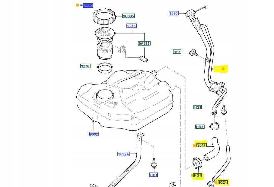 Rura wlewu paliwa Ford Focus C-Max 2003 - 2007