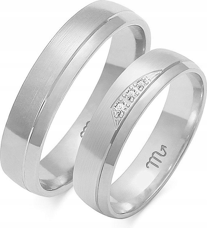 Zlaté moderní bílé snubní prsteny 14k 585 r 23 24 25 jako dárek k bílému zlatu