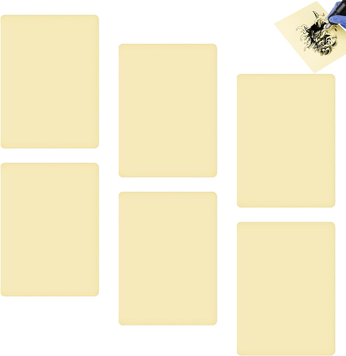 Kůže Na Tetování 6 Ks 20x30 CM Silikonová 3 MM Oboustranná