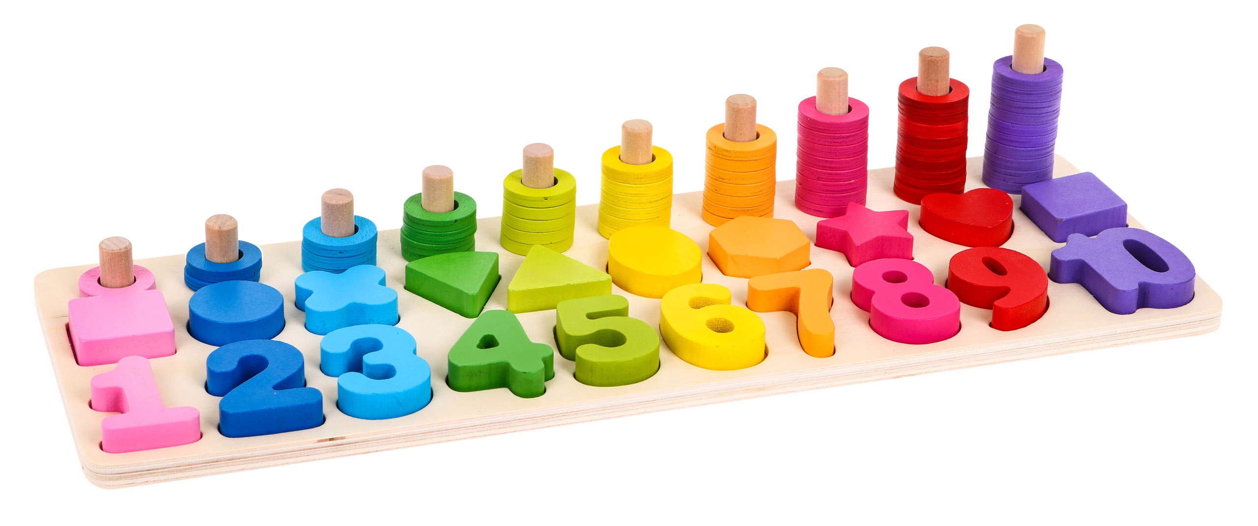 drewniany SORTER cyfry kształty + LICZYDŁO NAUKA LICZENIA Rodzaj nauka liczenia