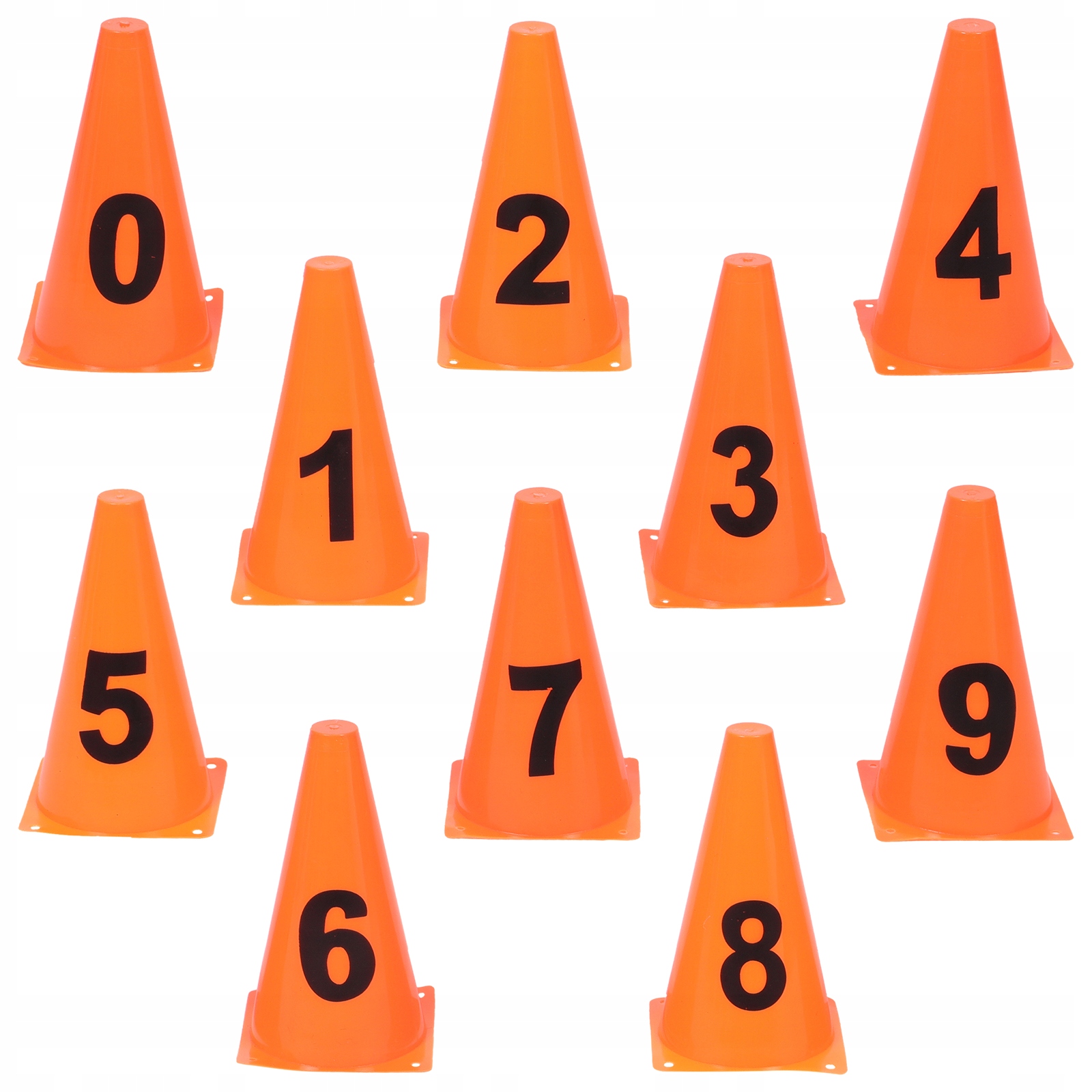 AGILITY CONES NUMBERED CONES SOCCER TRAINING Kolor dominujący wielokolorowy