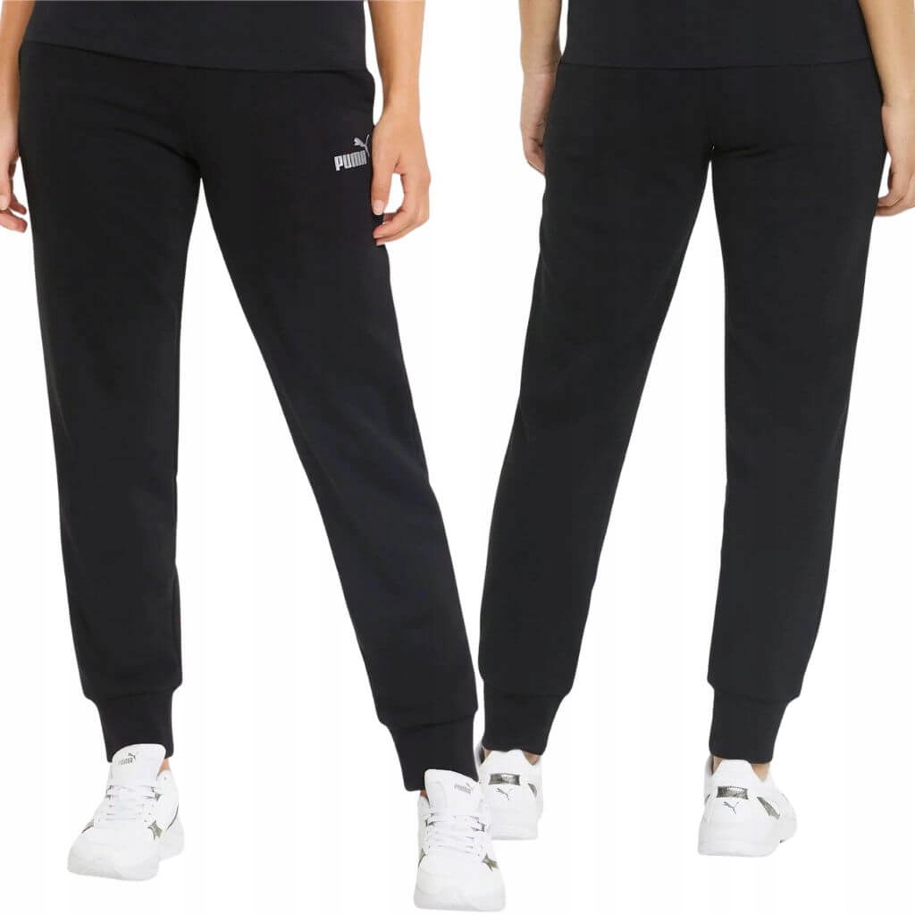 Sportovní dámské kalhoty Puma černé, pohodlné a módní jogger tepláky, velikost XL