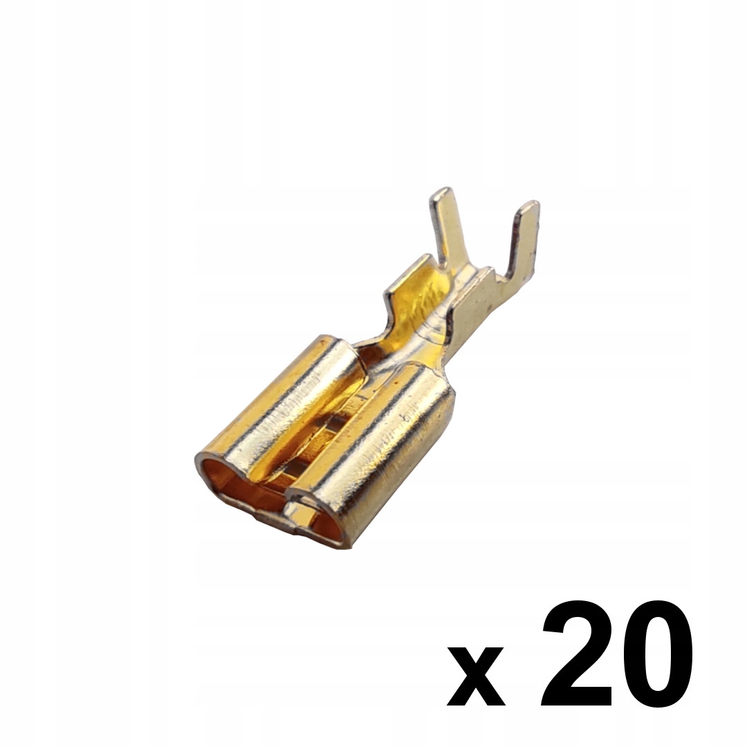 KONEKTOR 6,3mm 20x żeński NASUWKA konektory 20 szt Marka CH