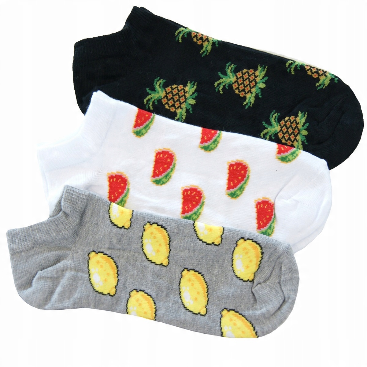 

Skarpetki stopki sport full print nadruk Cytryna