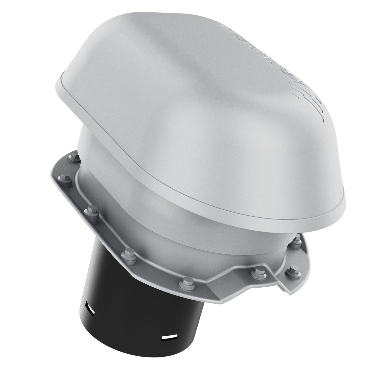 Větrací komín fi150 Trapez T18 Stříbrný 9006