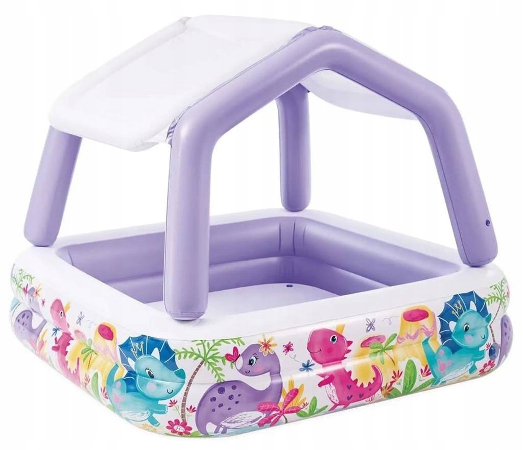 Intex 57470 Bazén Pláž se stříškou fialový