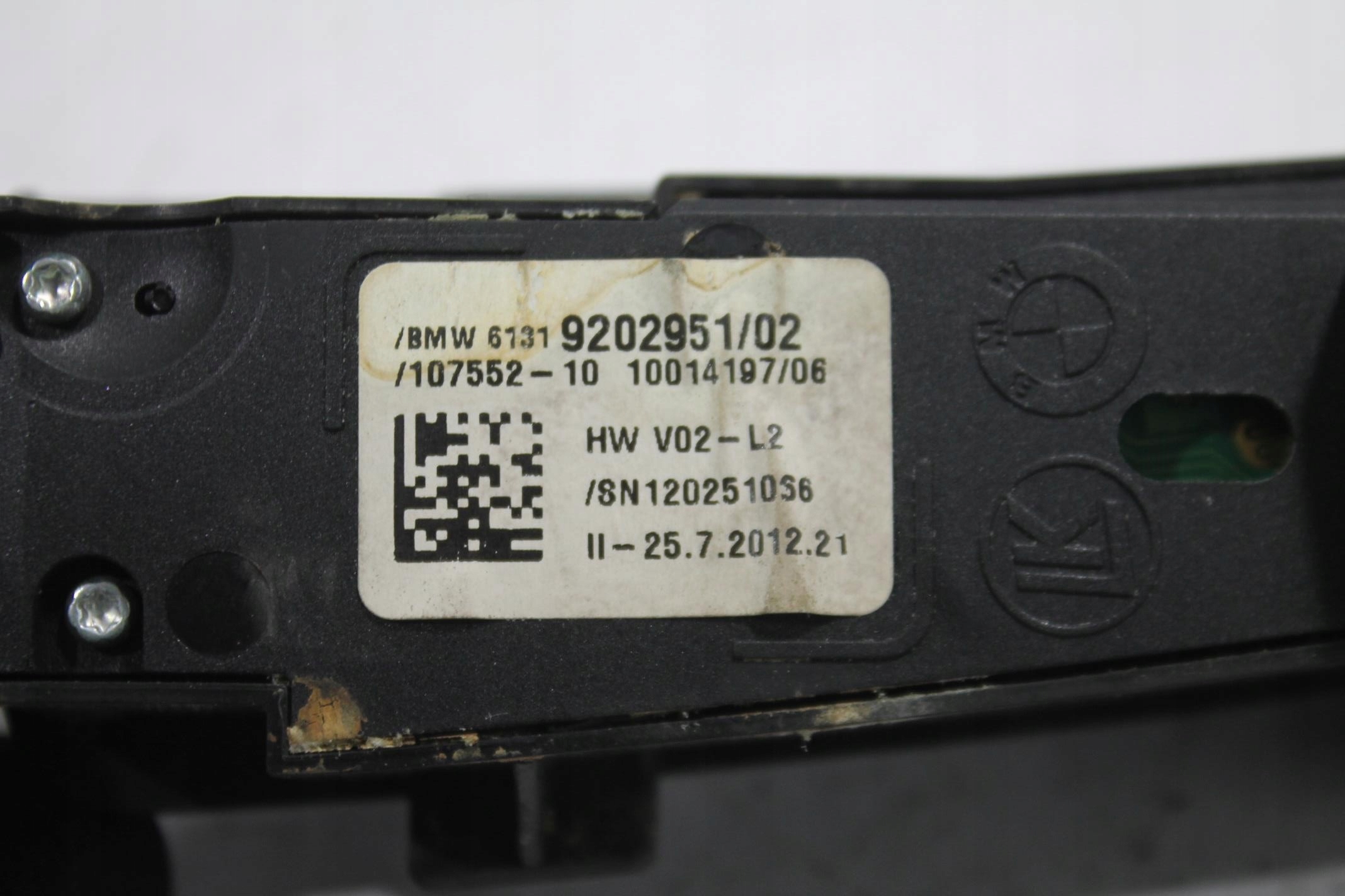 PANEL switch 9202951 BMW 5 F10 F11 10-17