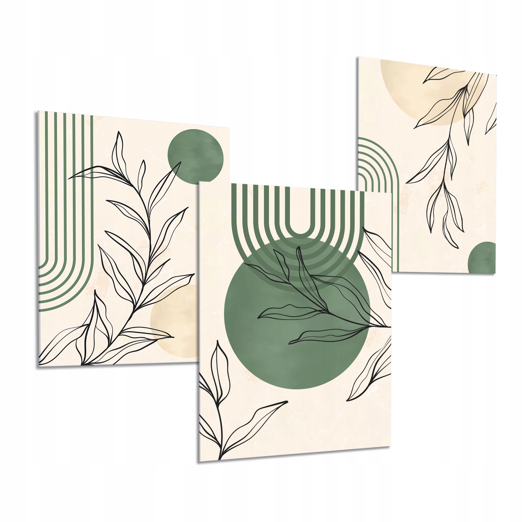 20x20 Sada 3 Obrazů Na Plexiskle, Minimalistické Vzory, Do Kuchyně, Obývacího Pokoje
