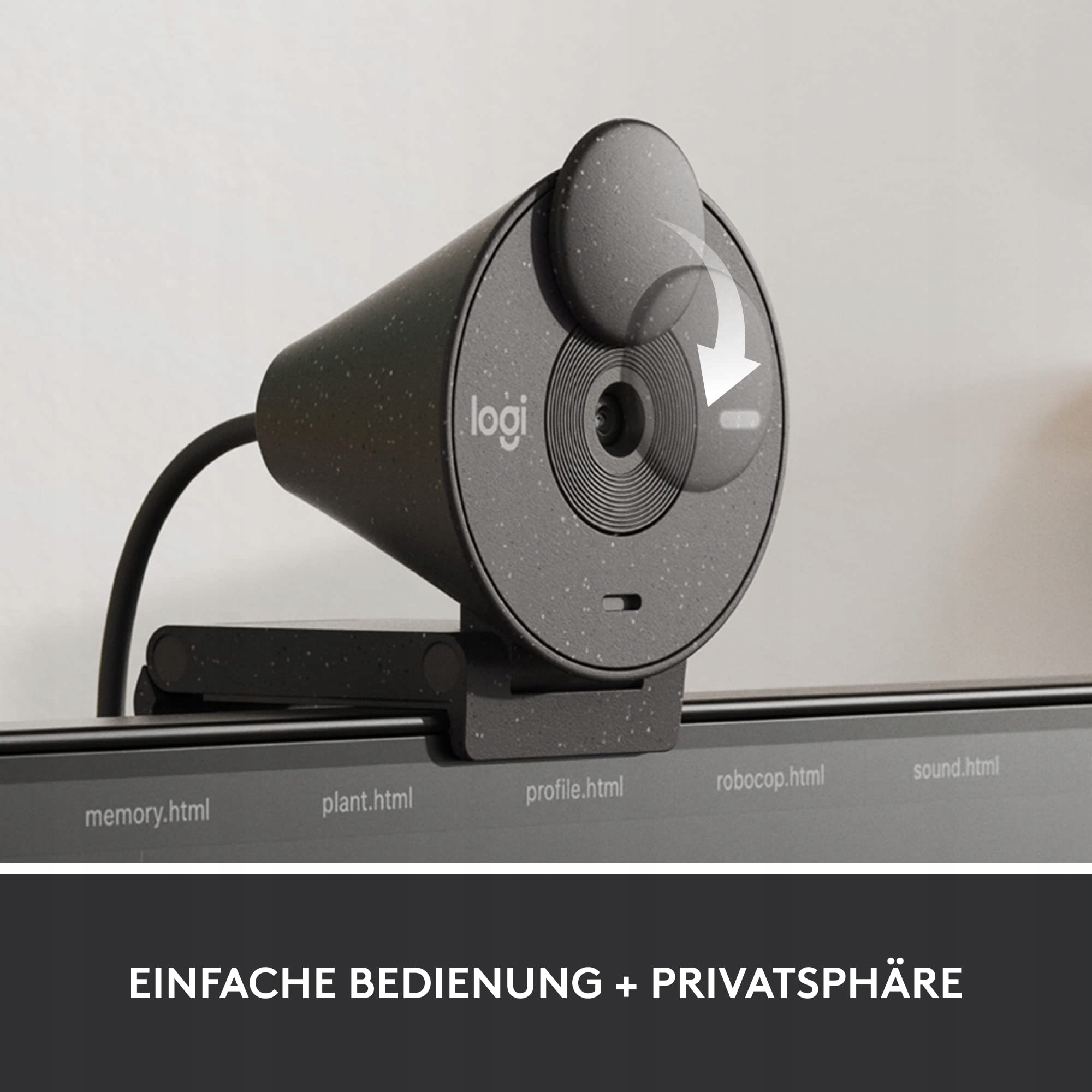 LOGITECH Brio 305 Kamera Full HD 1080P USB-C Mikrofon Graphit — miniatura 6