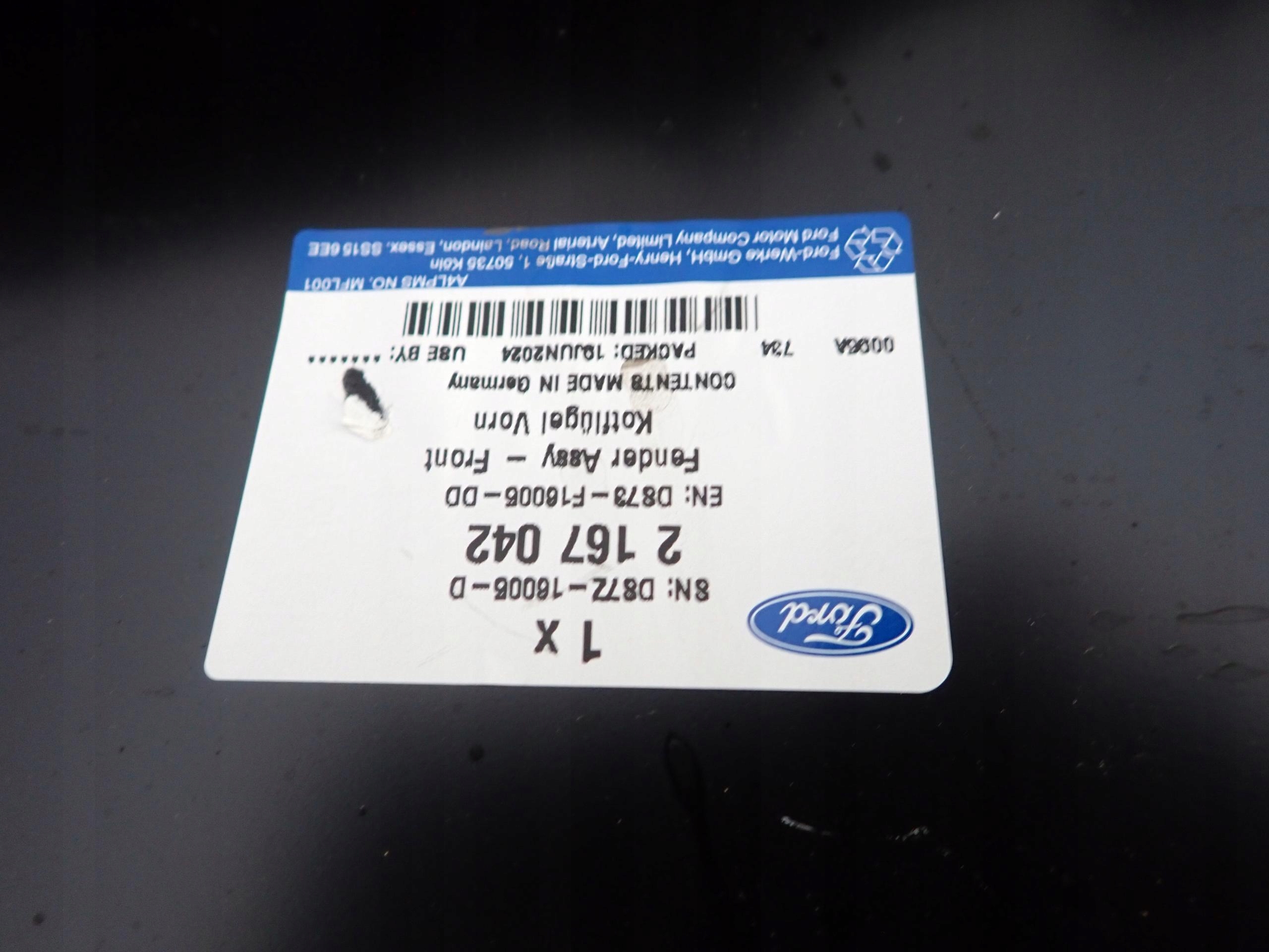 FORD MONDEO MK5 15- fender right front front